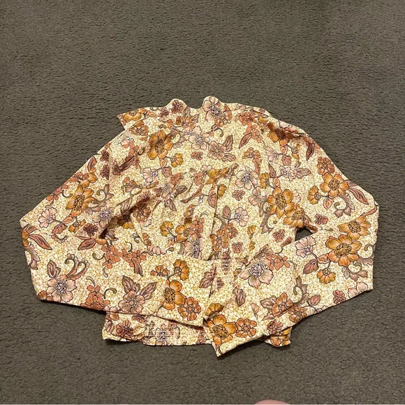 Free People I Got You Floral V-Neck Long Sleeve Top - Picture 6 of 9